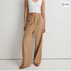 Madewell The Petite Harlow Wide-Leg Pant Seed Khaki Size 6